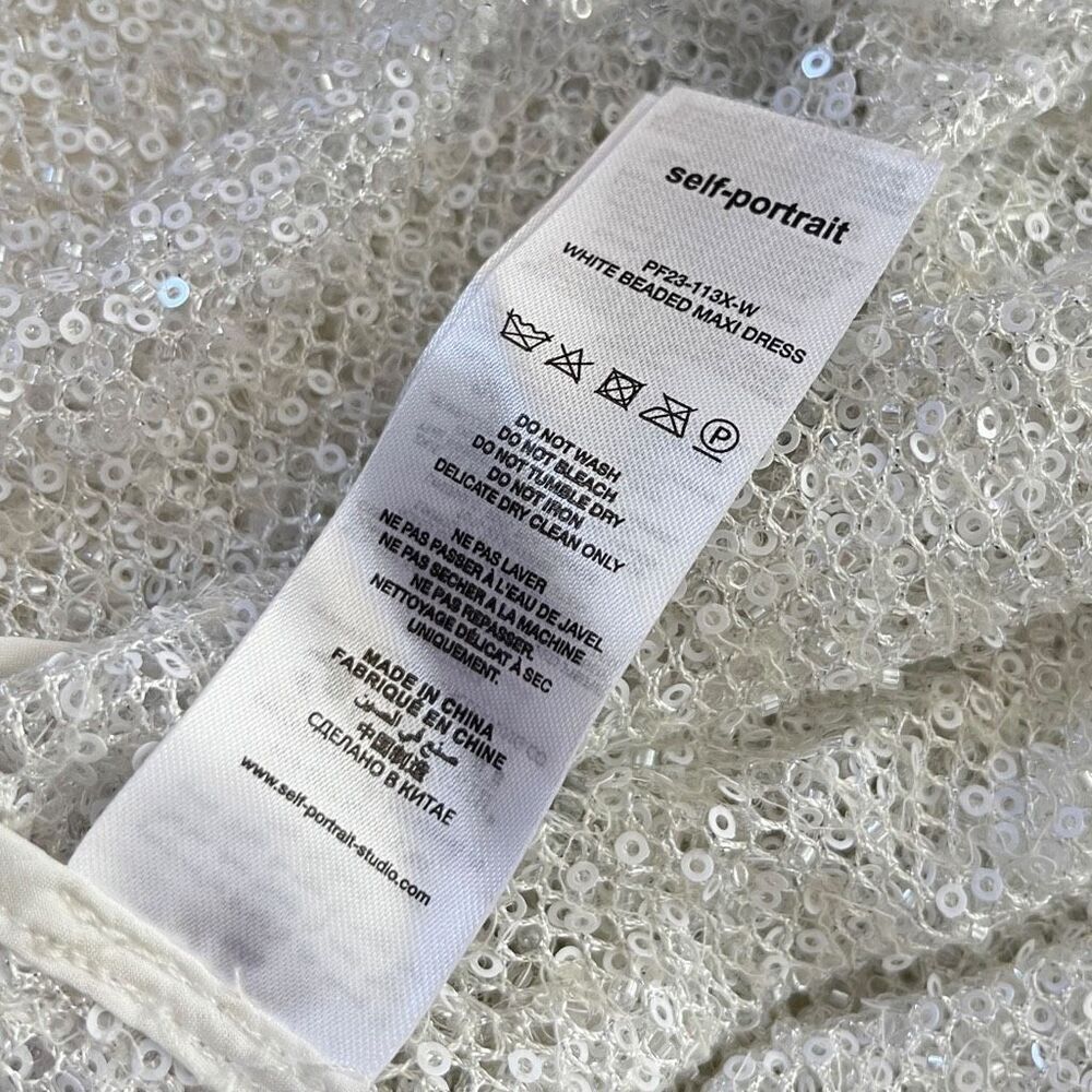 self-portrait Beaded Maxi Dress in White‎ - Picture 8 of 16
